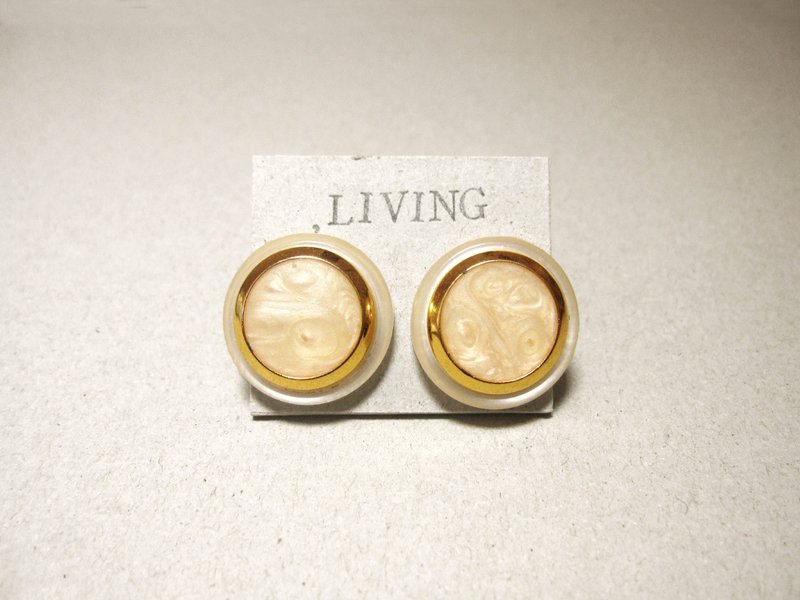 夫人＿耳环〔针/夹〕 - 耳环/耳夹 - 塑料 橘色