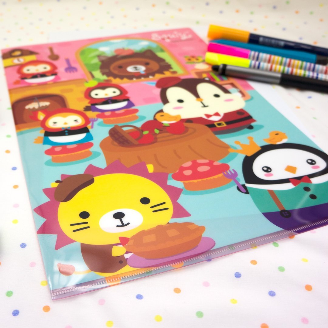 Squly & Friends A4 尺寸 PP 胶文件夹 - 小红帽屋企 - D024SQS - 文件夹/资料夹 - 塑料 粉红色