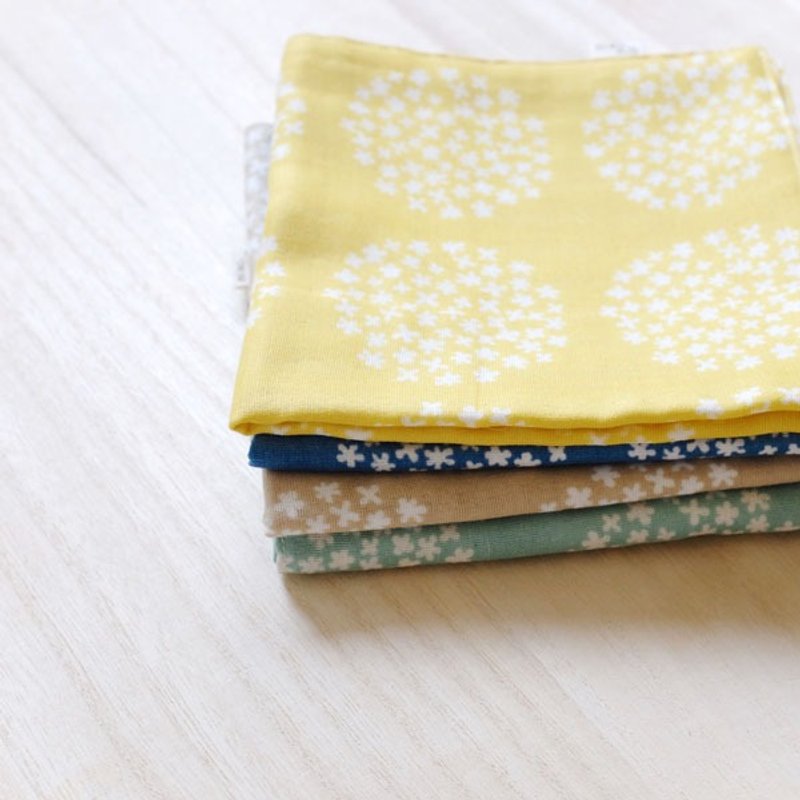 夏日必备小物，北欧调小白花花二重纱手帕。太阳 - 其他 - 其他材质 卡其色