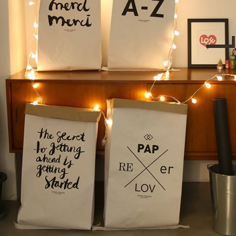 Dessin x SECOND-MANSION-法国乡村风空间装饰收纳大纸袋-Secret,PLD67137 - 收纳用品 - 纸 白色