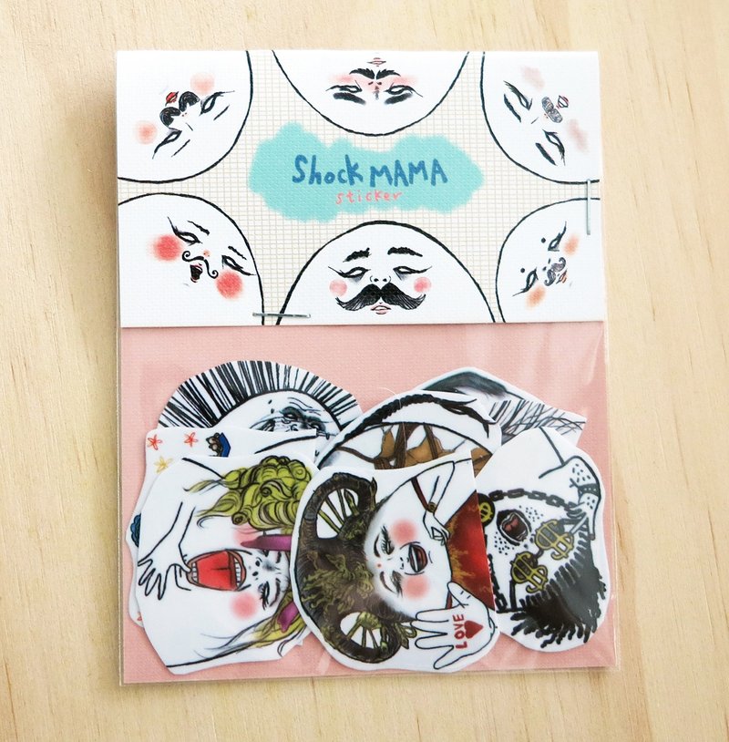 蛋定人生透明贴纸组(表情款) - 贴纸 - 纸 白色