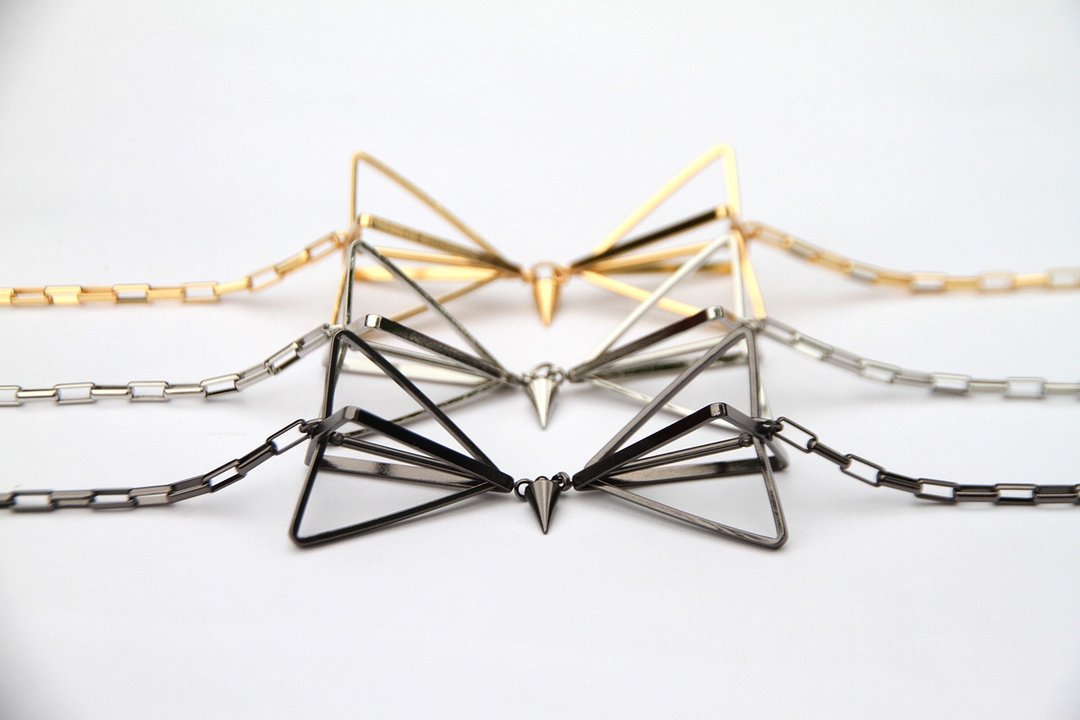 EDGES 边边  立体领结项链 3D Bow tie - 领带/领带夹 - 铜/黄铜 