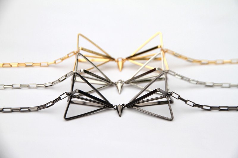 EDGES 边边  立体领结项链 3D Bow tie - 领带/领带夹 - 铜/黄铜 