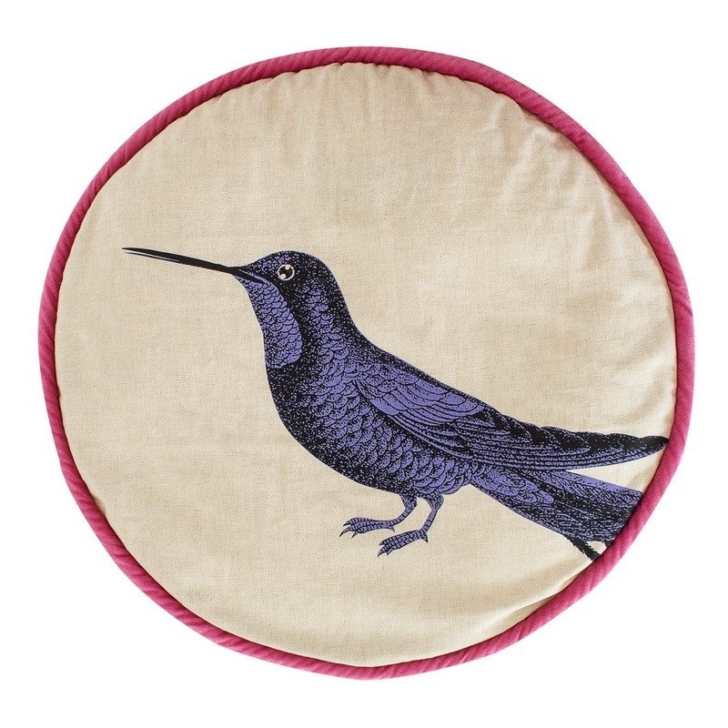 GINGER │ 丹麦泰国设计－写实动物木丝棉圆形坐垫-蜂鸟 - 其他家具 - 棉．麻 