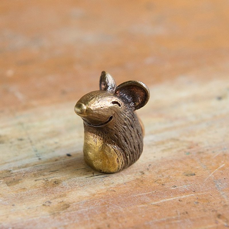 微笑鼠 黄铜小偶 / 疗愈摆饰 - 摆饰 - 其他金属 咖啡色
