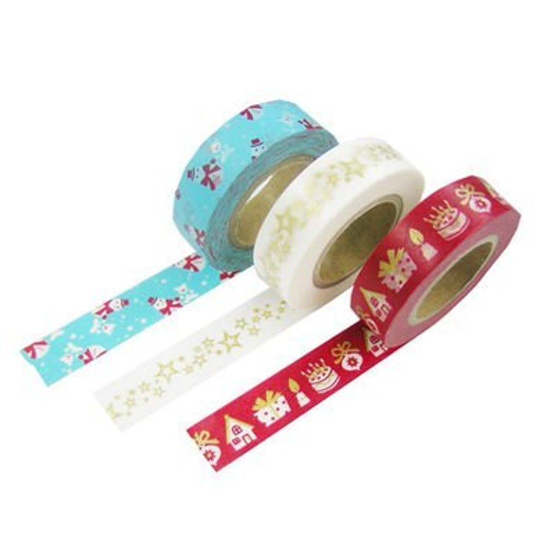 Marks Masking Tape MT和纸胶带 2012耶诞款-粉蓝色 (MKT18-BL) *圣诞节 - 纸胶带 - 纸 蓝色