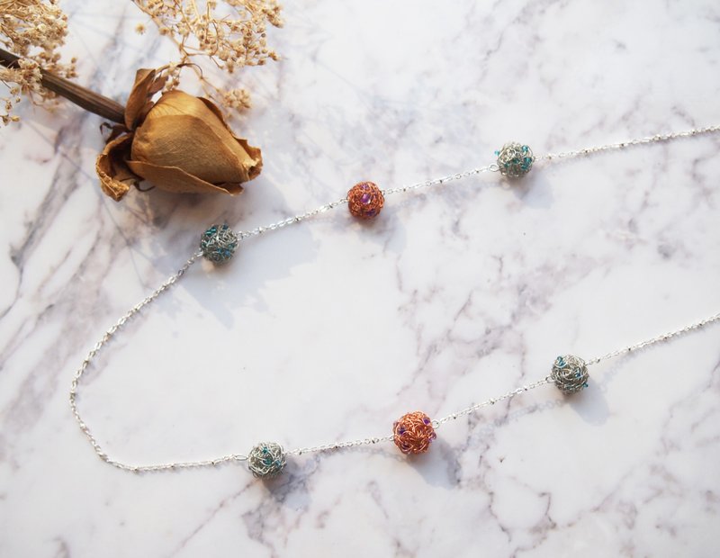 MNC004 订制时尚圆妙人手编织天秤配白羊项链 - 项链 - 其他材质 多色