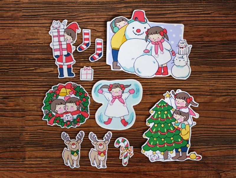 still悦圣诞/ 快乐雪天系列贴纸 - 贴纸 - 纸 多色