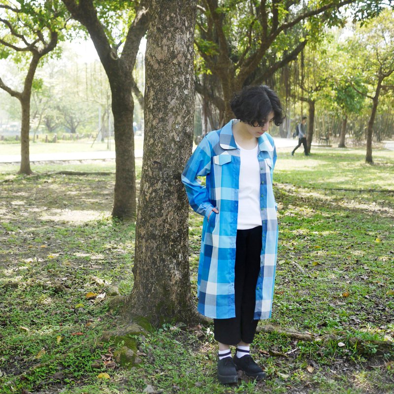 最后一件蓝公爵圆领长衬衫 - 女装衬衫 - 其他材质 蓝色