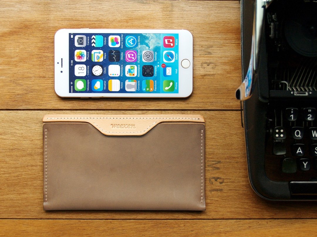 [ weeken 维肯 ] iPhone 7 plus - Mat Brown 手工真皮手机套 (免费刻印英文名) - 手机壳/手机套 - 真皮 咖啡色