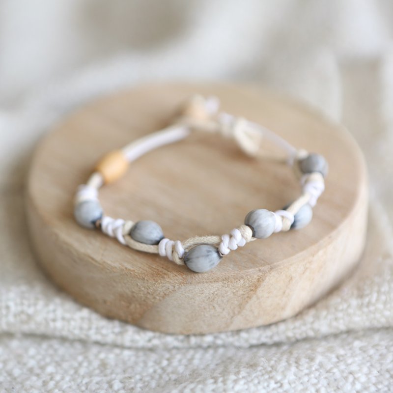 ‘草菩提’手环—高贵、纯洁 - 手链/手环 - 植物．花 咖啡色