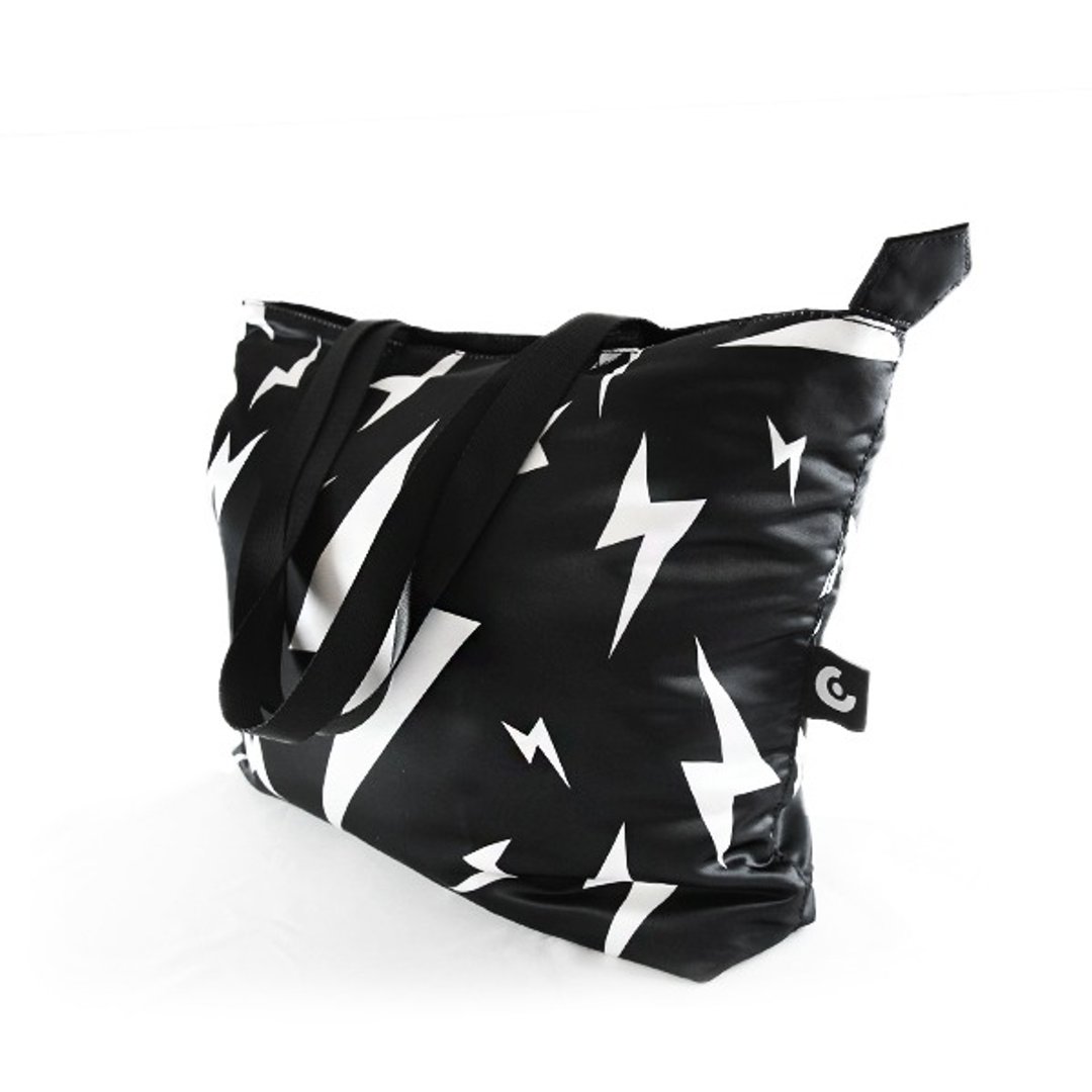 肩背 大容量 防泼水 外出 托特包【FUN TOTE】轻旅行 | SUMMER FLASH 夏日闪电 (黑) • DART ME 享乐印花 - 侧背包/斜挎包 - 其他材质 黑色
