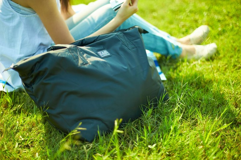 【野餐。上学】7 A.M. ROMA 托特包(经典黑) - 侧背包/斜挎包 - 防水材质 黑色