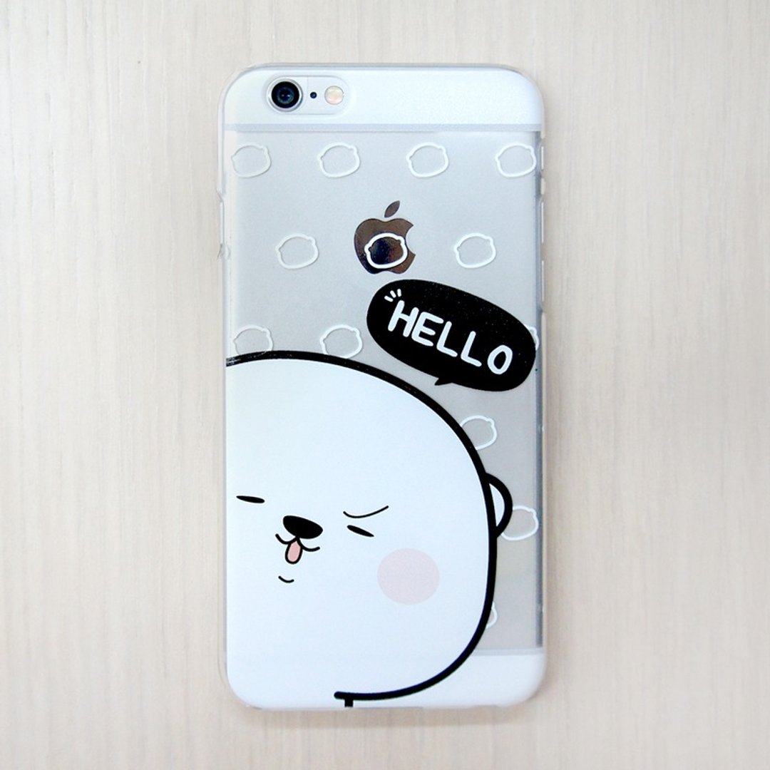 熊 秋葵×HELLO 手机保护硬壳 i6 / 6s - 手机壳/手机套 - 塑料 白色