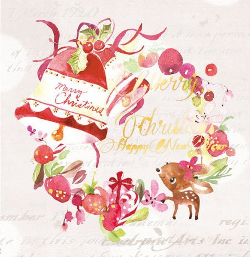 fion stewart手绘耶卡单张--当铛铛 - 卡片/明信片 - 纸 红色