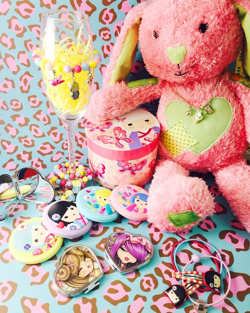 (A) 美美的冬天: 手链, 项链, 发饰, 珠宝盒, 和爱随身镜等. - 其他 - 其他材质 粉红色