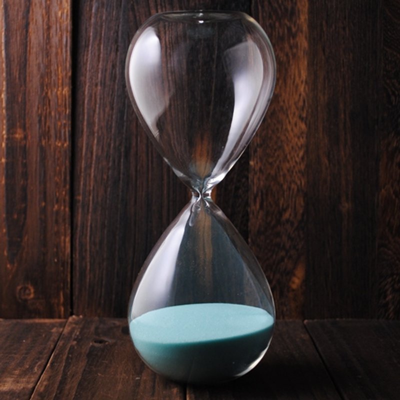 30MINS【MSA可刻字的时光沙漏】(蒂芬妮蓝色)北欧水滴沙漏 30分钟 玻璃雕刻 刻字沙漏 定制化 - 其他 - 玻璃 蓝色
