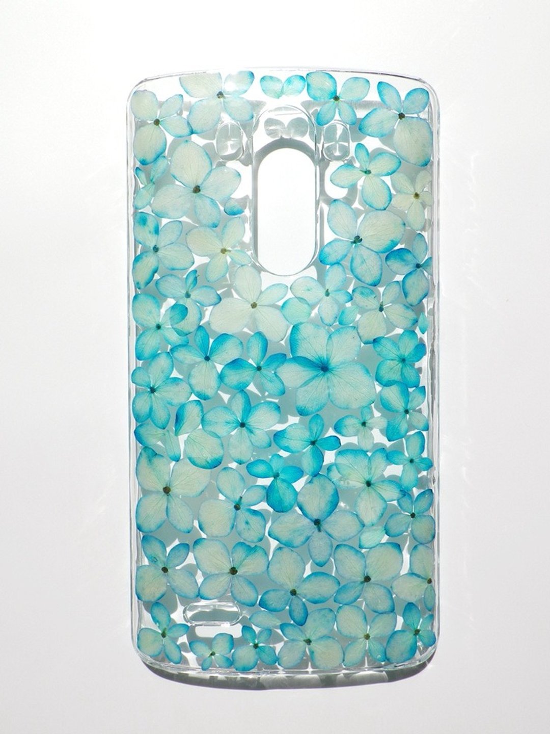Anny's workshop手作押花手机保护壳，适用于LG G3 case，绣球花系列 - 手机壳/手机套 - 塑料 蓝色