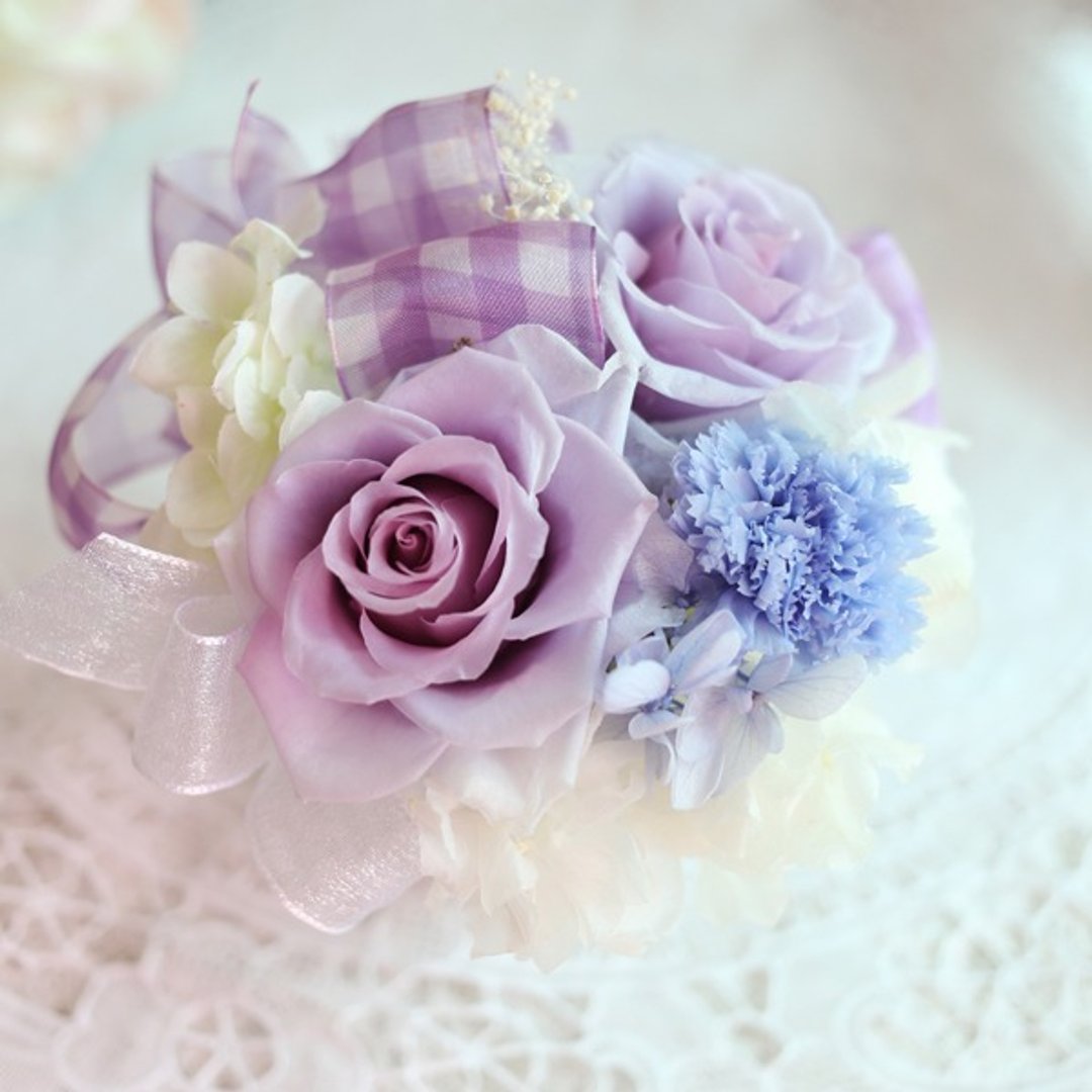 璎珞时尚*手作珠宝捧花*婚礼小物*不凋花.永生花*Gift*疗愈系商品​礼物小品G5 - 植栽/盆栽 - 植物．花 紫色