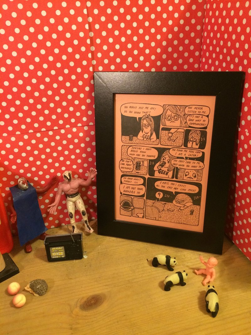 过去Ｘ未来 多提无用 短故事系列展览品 : Cats are like Men - 海报/装饰画/版画 - 纸 粉红色