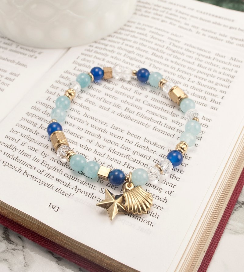 ❈La Don 拉冬❈ - 弹性手链-海洋 - 手链/手环 - 纸 蓝色