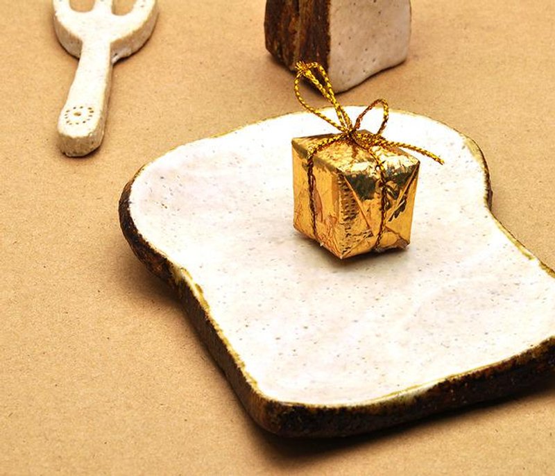 吐司陶制点心盘 - 浅碟/小碟子 - 其他材质 