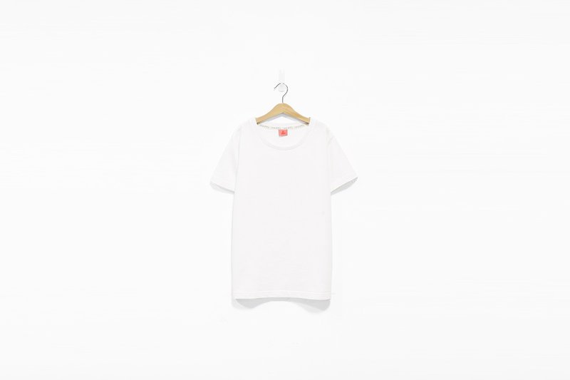 白色厚实素面Tee - 女装 T 恤 - 棉．麻 白色