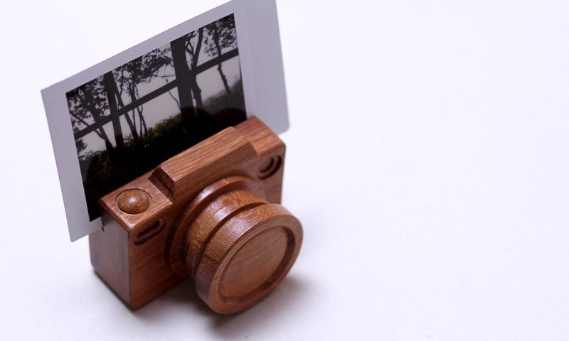 手工木制微型相机▣ 名片照片夹 - 相簿/相册 - 木头 咖啡色