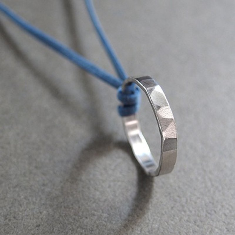 环 手感锻敲项链 - 项链 - 其他金属 白色