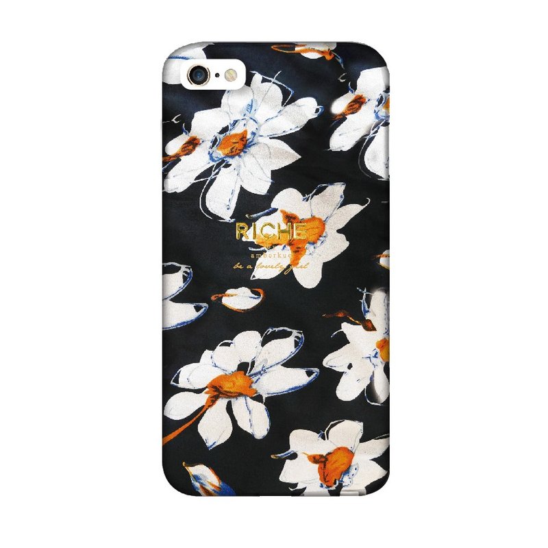 黑色水彩花香手机壳 - 手机壳/手机套 - 其他材质 黑色