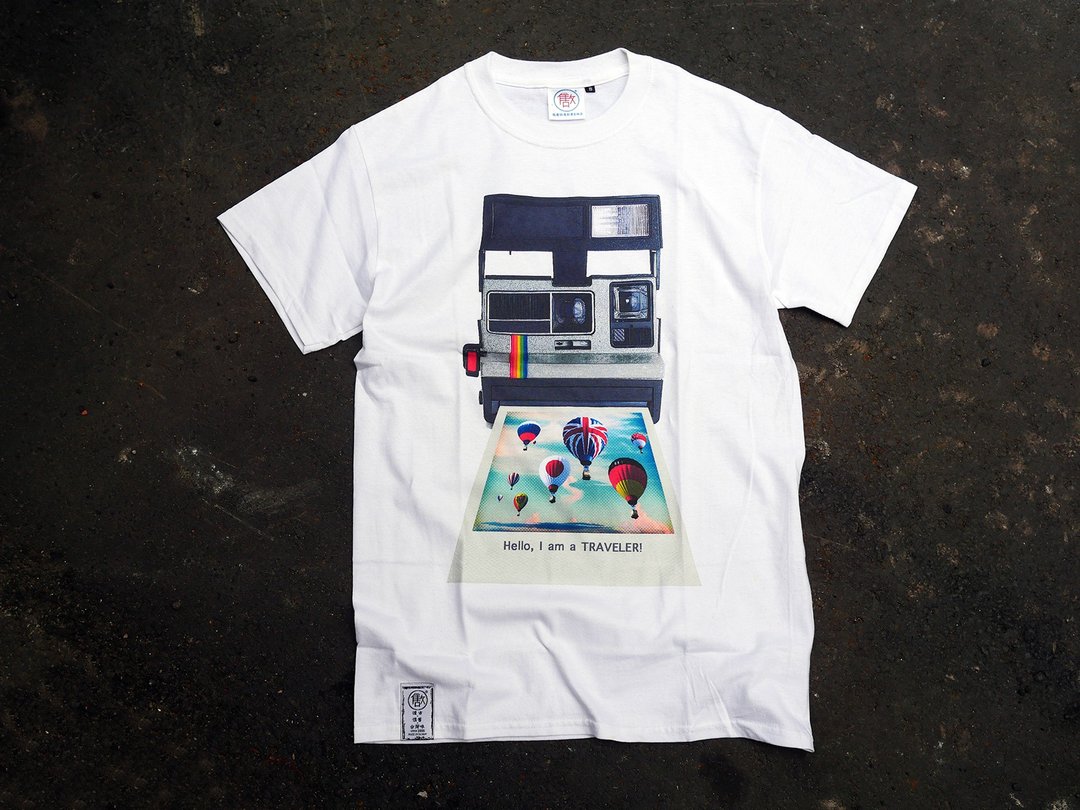 【绝版特惠】复古T-shirt-彩虹机(白色)剩XS.M.L.XL - 男装上衣/T 恤 - 棉 白色