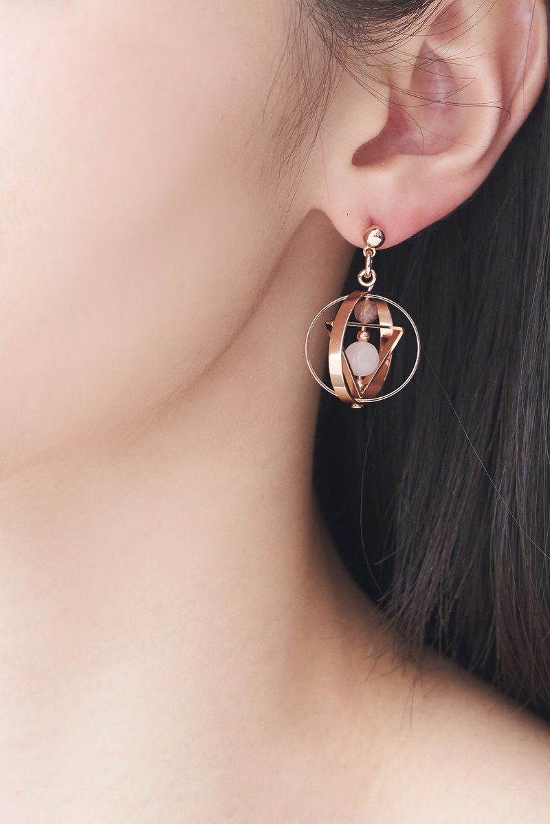 小类地行星耳环 - 耳环/耳夹 - 铜/黄铜 