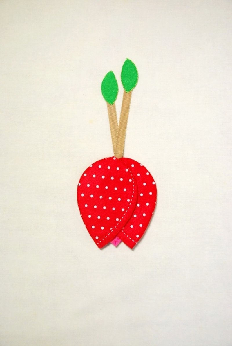 :: 猫公主 ::　小花钥匙包　　～ 迷你第三代 - 圆点红C款 - 钥匙链/钥匙包 - 羊毛 红色