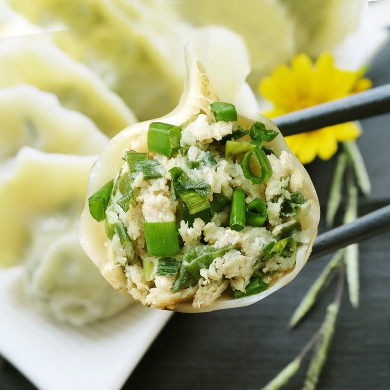 【大妹子手工水饺】宜兰葱猪肉水饺(35入/包) 冷冻水饺 熟食小吃 - 熟食小吃 - 新鲜食材 