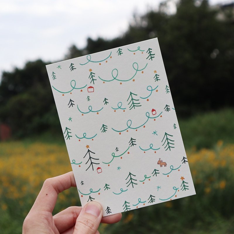 明信片-圣诞小树 - 卡片/明信片 - 纸 多色
