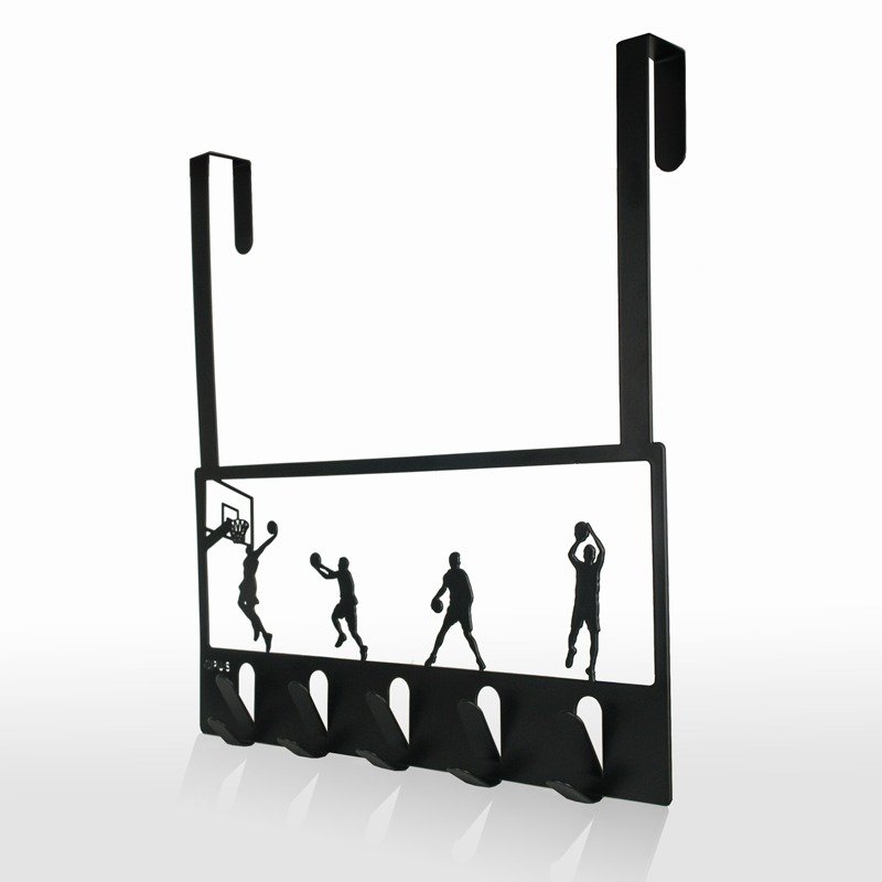 老朋友限定礼【OPUS东齐金工】欧式铁艺篮球门后挂勾-灌篮高手 - 收纳用品 - 其他金属 黑色