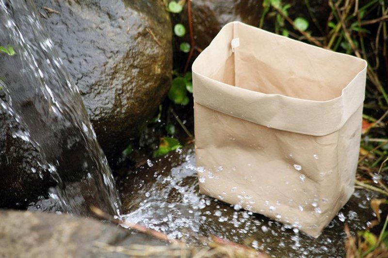 革 器。日 常 好 收 纳 系 列 / 好 收 纳 容 器 - 大 - 植栽/盆栽 - 纸 卡其色