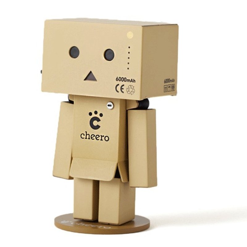 纸箱人阿楞8cm联名公仔 REVOLTECH DANBOARD mini cheero ver. - 玩偶/公仔 - 塑料 金色