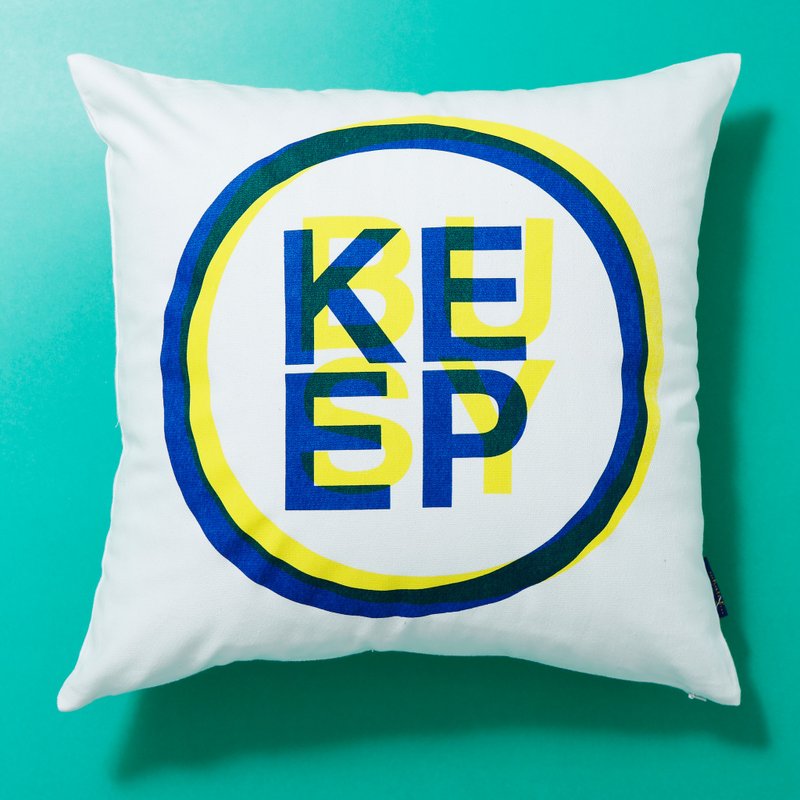 【KEEP BUSY】手工绢印 抱枕套 - 枕头/抱枕 - 其他材质 白色