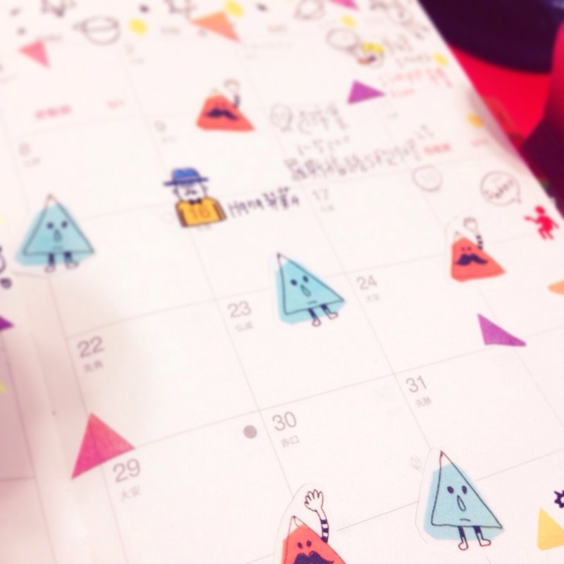 小三角贴纸组 - 贴纸 - 纸 多色