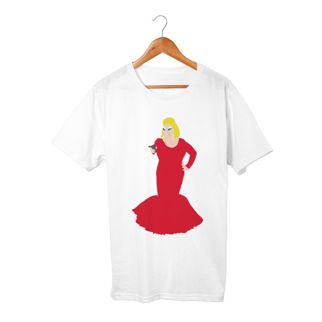 Drag Queen T-shirt - 女装 T 恤 - 棉 白色