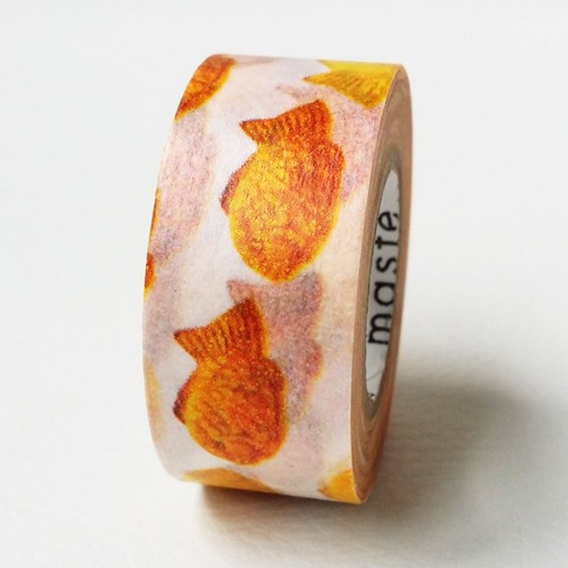 maste 和纸胶带 Multi 日本系列【鲷鱼烧 (MST-MKT155-F)】 - 纸胶带 - 纸 咖啡色