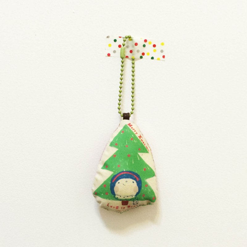 圣诞树女孩 吊饰/钥匙圈 - 吊饰 - 棉．麻 绿色