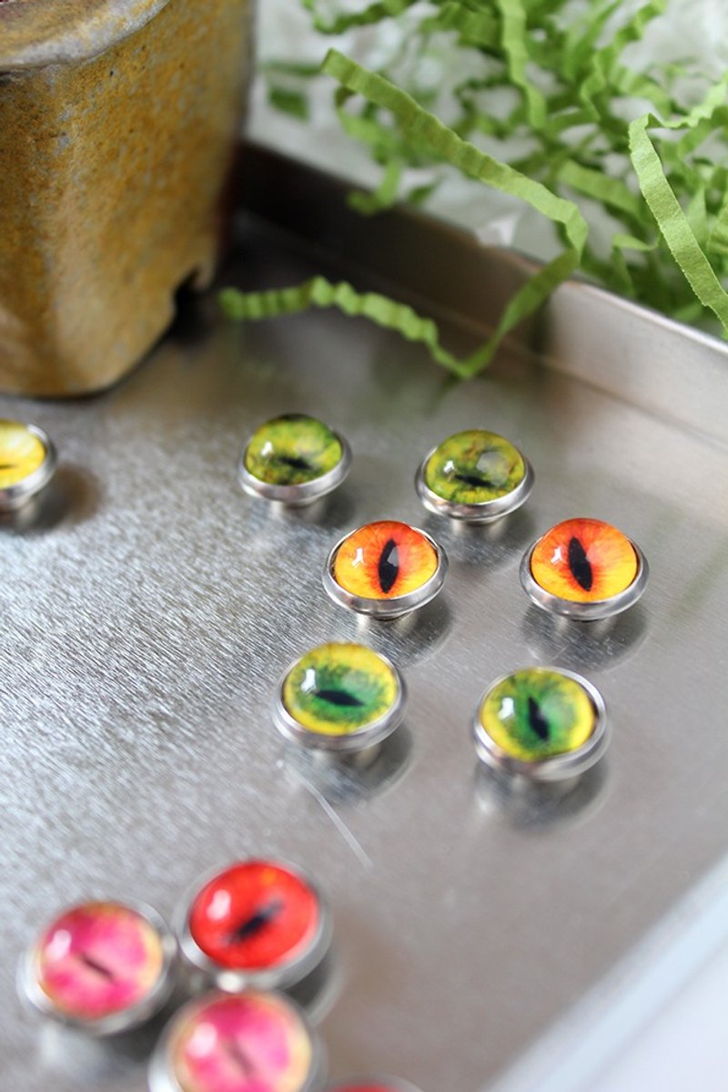 [Cat EYE]10mm 磁铁耳环 - 耳环/耳夹 - 其他金属 多色