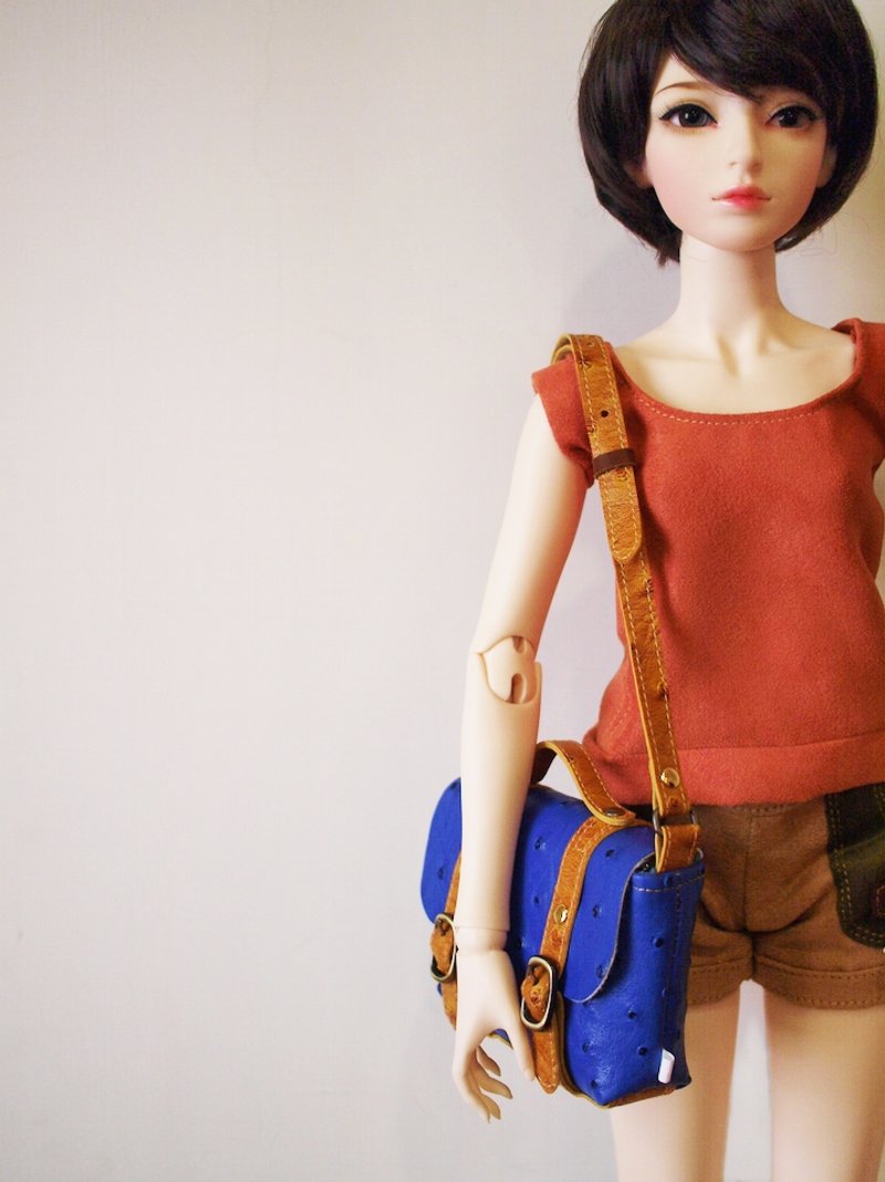 1pinfun 迷你 斜背包  Doll BJD 人形玩偶专用 宝蓝色 - 侧背包/斜挎包 - 其他材质 多色