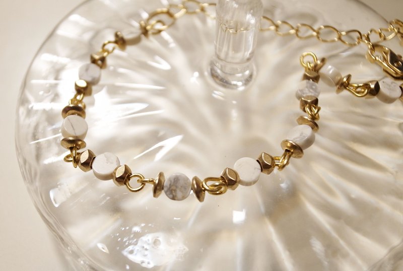 点点雪之恋人手链(白雪纷飞款) - 手链/手环 - 宝石 白色