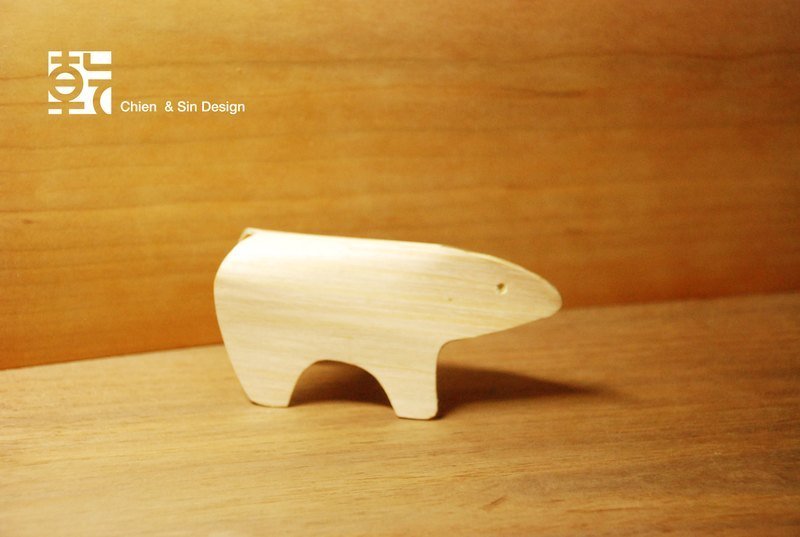 木头动物系列摆饰.....北极熊 手工制作  限量商品 - 其他 - 木头 卡其色