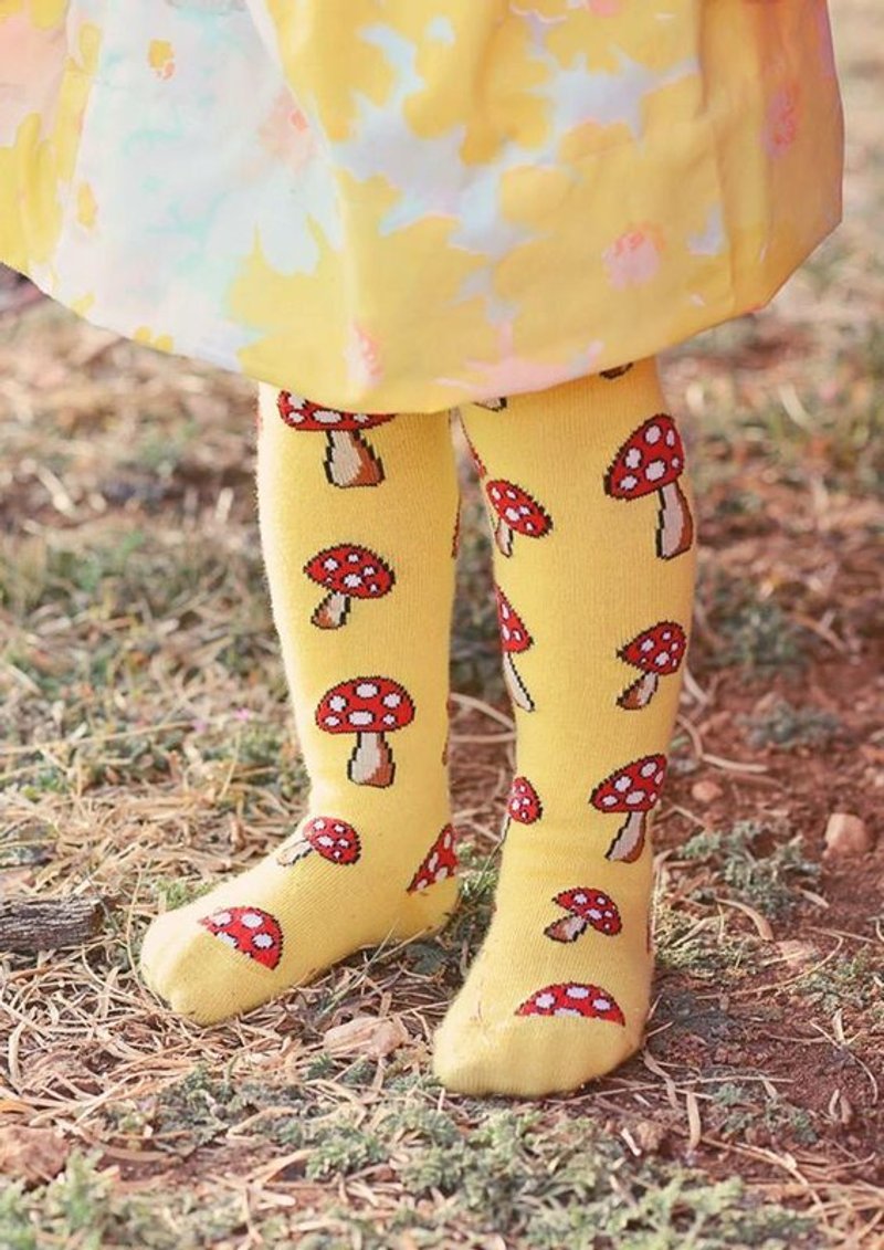 黄色香菇  Fun Guy  - 围嘴/口水巾 - 棉．麻 黄色