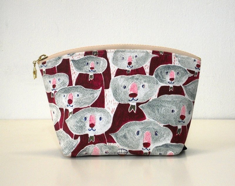 【唱狮班】角斯插画 收纳包。免运 - 化妆包/杂物包 - 其他材质 紫色