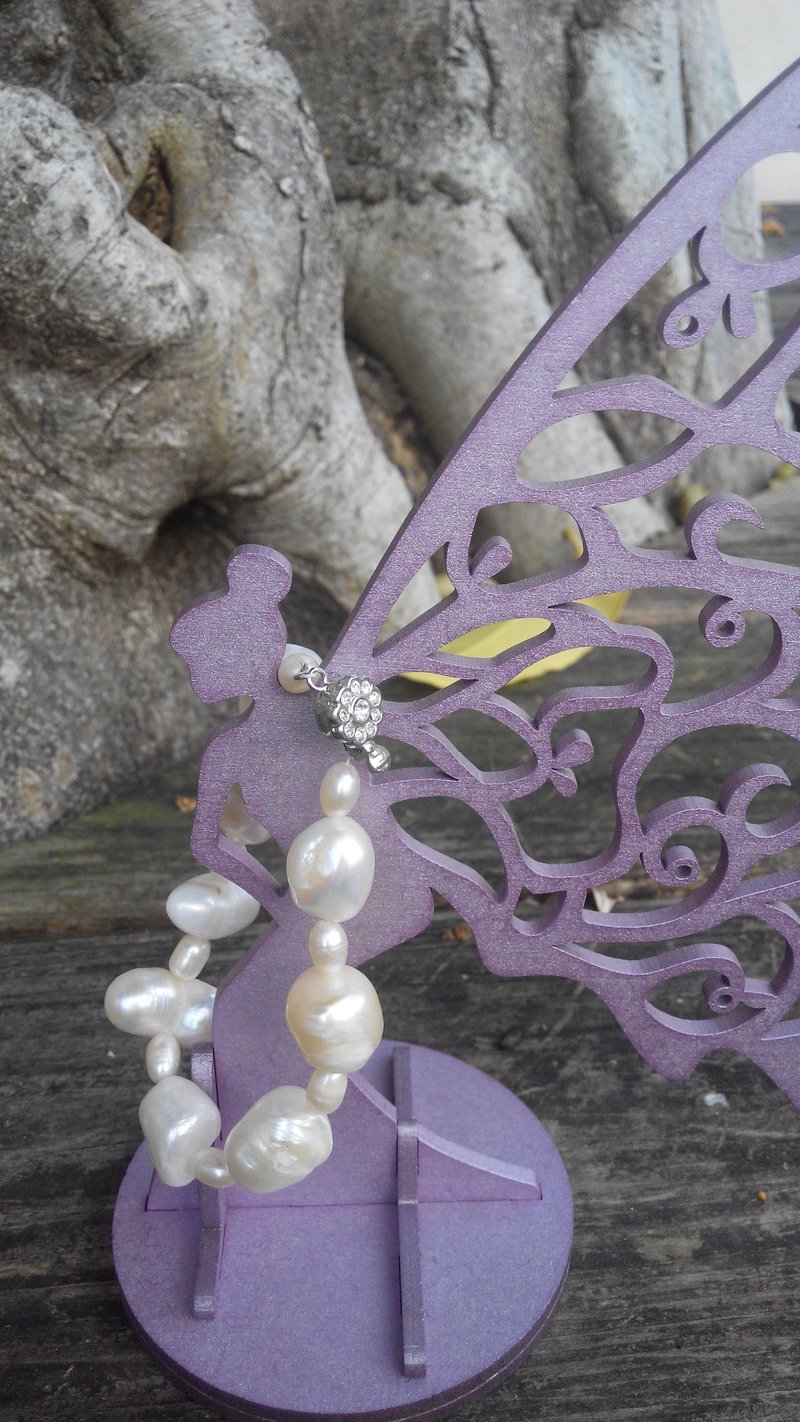 【饰品架-小精灵（只有1个.粉灰紫色）】圣诞.交换礼物.母亲节.送妈妈.首饰架.婚礼.纪念品. 木纹.耳环.项链.生日.礼物.旅游.纪念品.结婚纪念日.母亲节.送 妈妈 - 手链/手环 - 木头 紫色